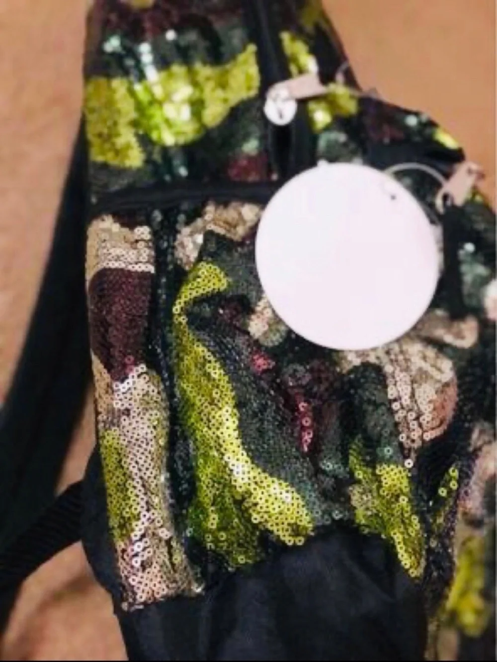 NEW Girls Wonder Nation Sequins Backpack Green Camo.
